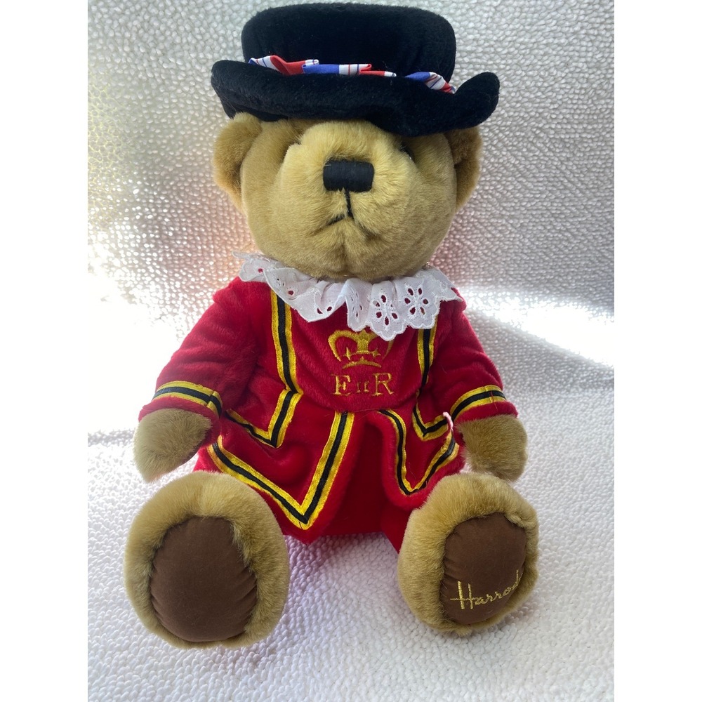 Harrods Teddy Bear Guard Uniform Beefeater Crown ER Plush Toy with‎ Tags